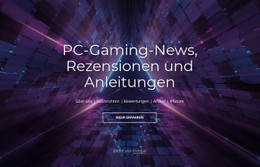 Website-Design Für PC-Gaming-News Und -Bewertungen