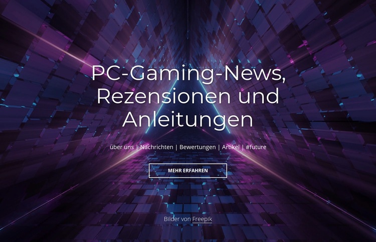 PC-Gaming-News und -Bewertungen HTML Website Builder