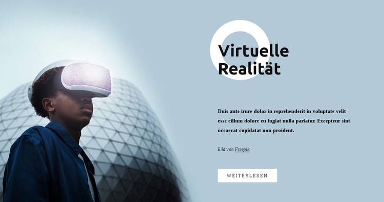 Virtuelle Realität HTML Website Builder