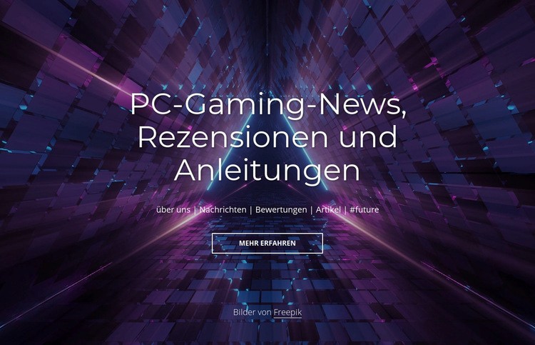 PC-Gaming-News und -Bewertungen Website-Modell