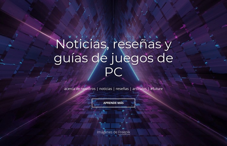 Noticias y reseñas de juegos de PC Creador de sitios web HTML