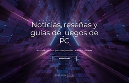 Noticias Y Reseñas De Juegos De PC - Plantilla Gratuita De Una Página