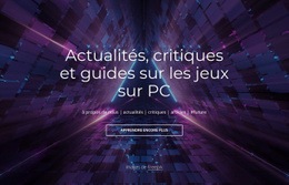 Nouvelles Et Critiques Des Jeux Sur PC - Prototype De Site Web