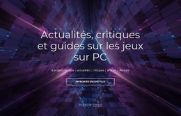 Conception De Site Web Pour Nouvelles Et Critiques Des Jeux Sur PC