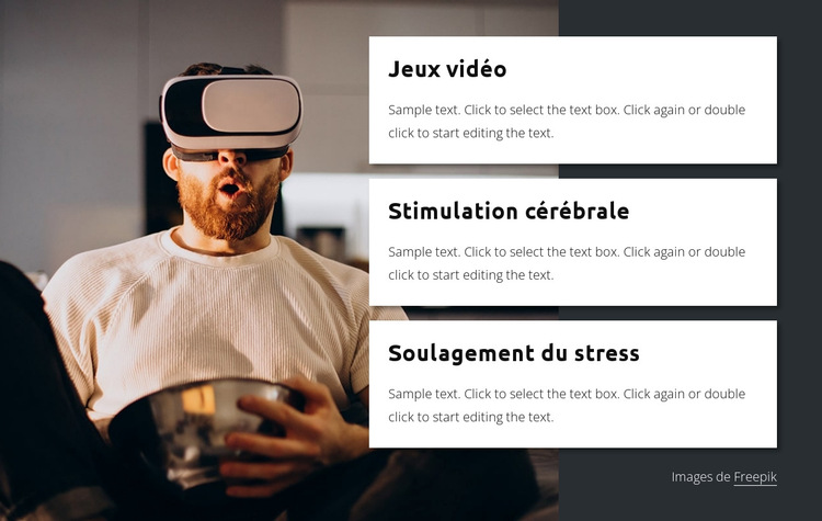 Jeux vidéo Modèle de site Web