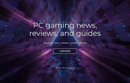 PC Gaming News And Reviews Templates Html5 Responsive Free