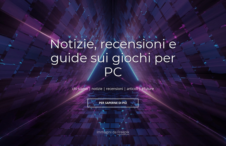 Notizie e recensioni sui giochi per PC Modello di sito Web