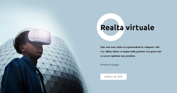 Realta virtuale Modello di sito Web