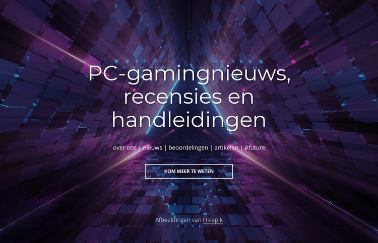 PC gaming nieuws en recensies HTML-sjabloon