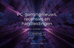 PC Gaming Nieuws En Recensies - Sjabloon Voor Één Pagina