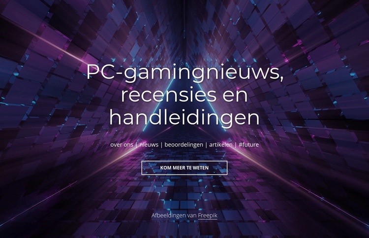 PC gaming nieuws en recensies Website ontwerp