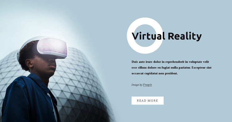 Virtual reality One Page Template