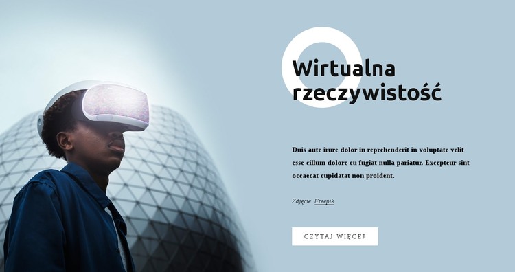 Wirtualna rzeczywistość Szablon CSS