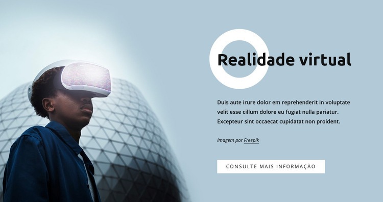 Realidade virtual Landing Page