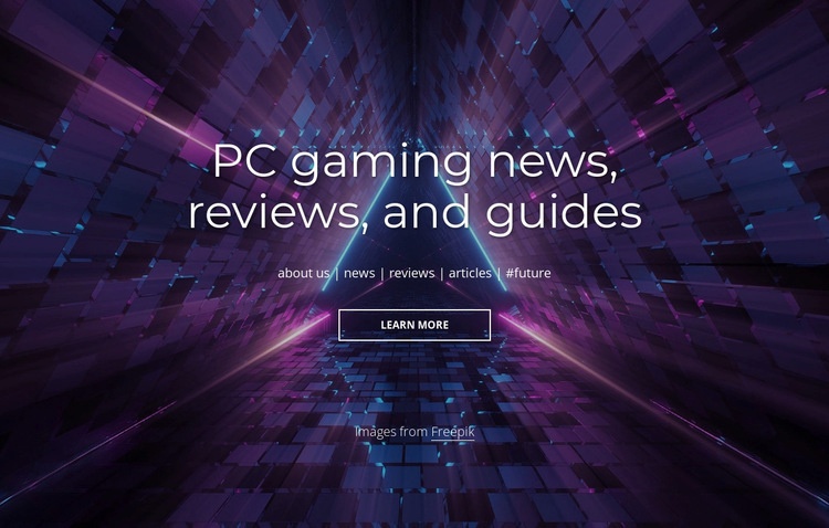 Nyheter och recensioner för PC -spel Html webbplatsbyggare