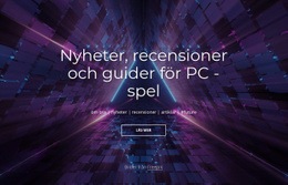 Webbplatsdesign För Nyheter Och Recensioner För PC -Spel