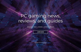 PC Gaming News And Reviews - Simple Website Template