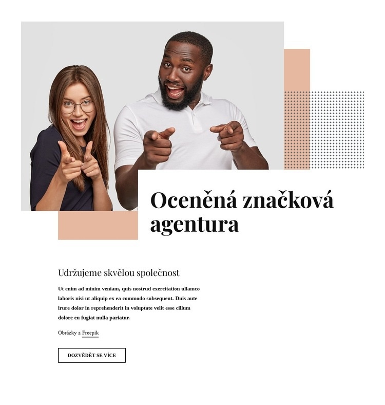 Oceněná značková agentura Šablona CSS