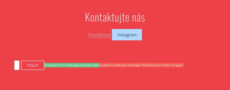 Kontaktujte nás e -mailem Šablona CSS