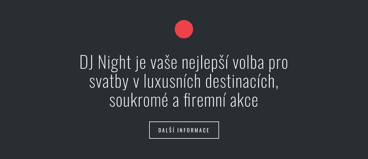 Text s tvarem kruhu a tlačítkem Šablona HTML