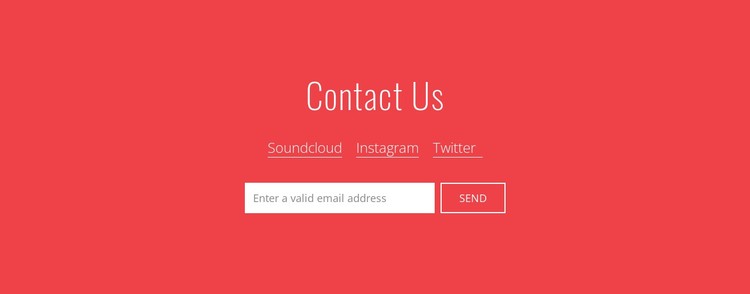 Contact us with email CSS Template
