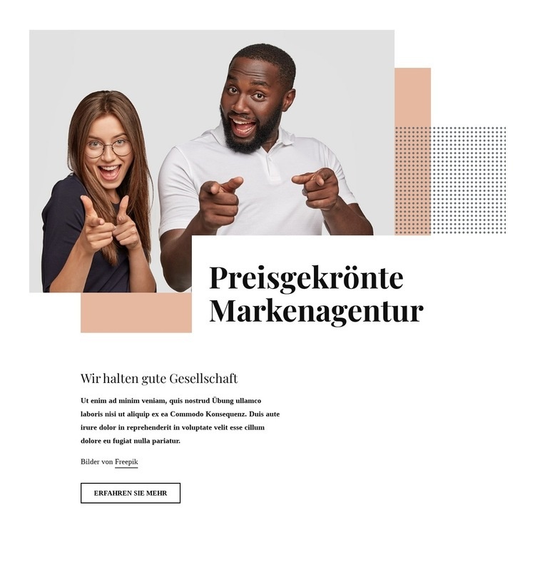 Preisgekrönte Markenagentur HTML5-Vorlage