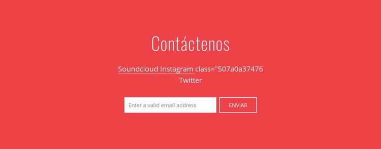 Contáctenos con correo electrónico Creador de sitios web HTML