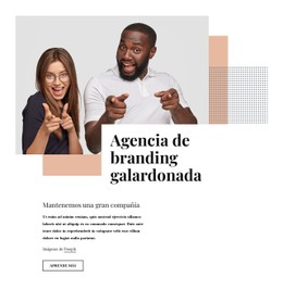 Agencia De Branding Galardonada Plantilla De Página De Destino