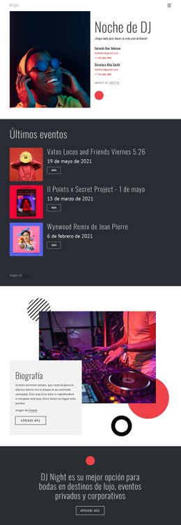 CSS Gratuito Para Sitio Web De Dj Night