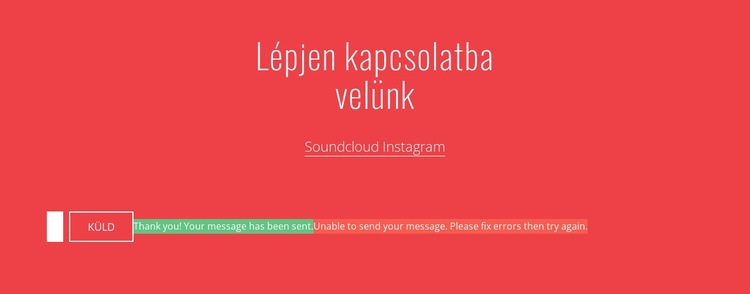 Lépjen kapcsolatba velünk e -mailben Weboldal tervezés