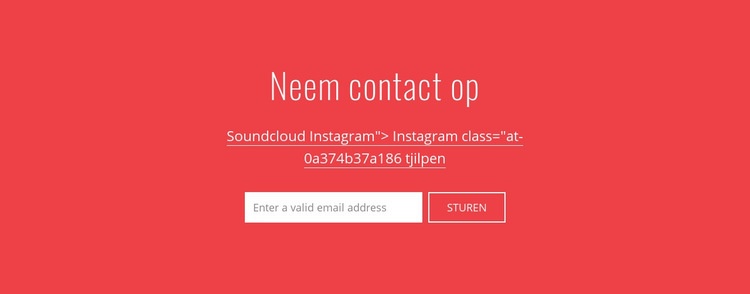 Neem contact met ons op via e-mail Html Website Builder