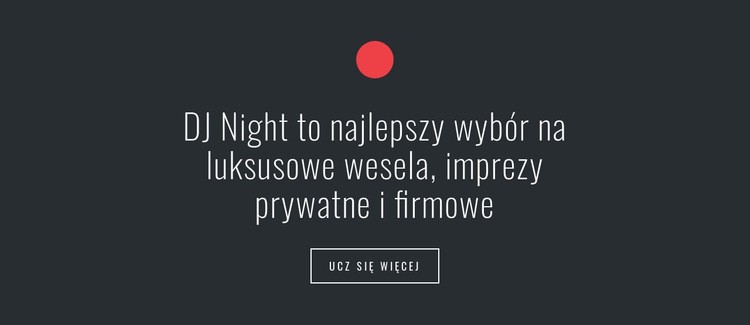 Tekst w kształcie koła i przycisku Makieta strony internetowej