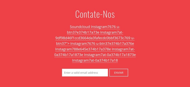 Contate-nos por email Design do site