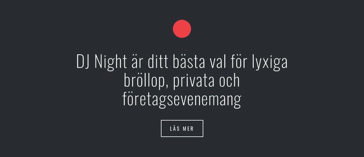 Text med cirkelform och knapp WordPress -tema