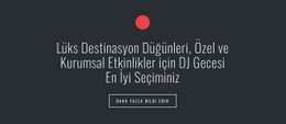 Daire Şekilli Ve Düğmeli Metin Duyarlı Site