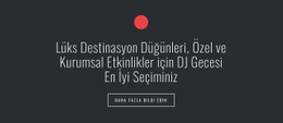 Daire Şekilli Ve Düğmeli Metin - Duyarlı Web Sitesi Şablonları