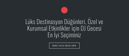 Daire Şekilli Ve Düğmeli Metin - Nihai Web Sitesi Modeli