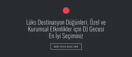 Daire Şekilli Ve Düğmeli Metin Web Sitesi Oluşturma