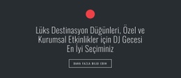 Daire Şekilli Ve Düğmeli Metin Için Çok Amaçlı Web Sitesi Tasarımı