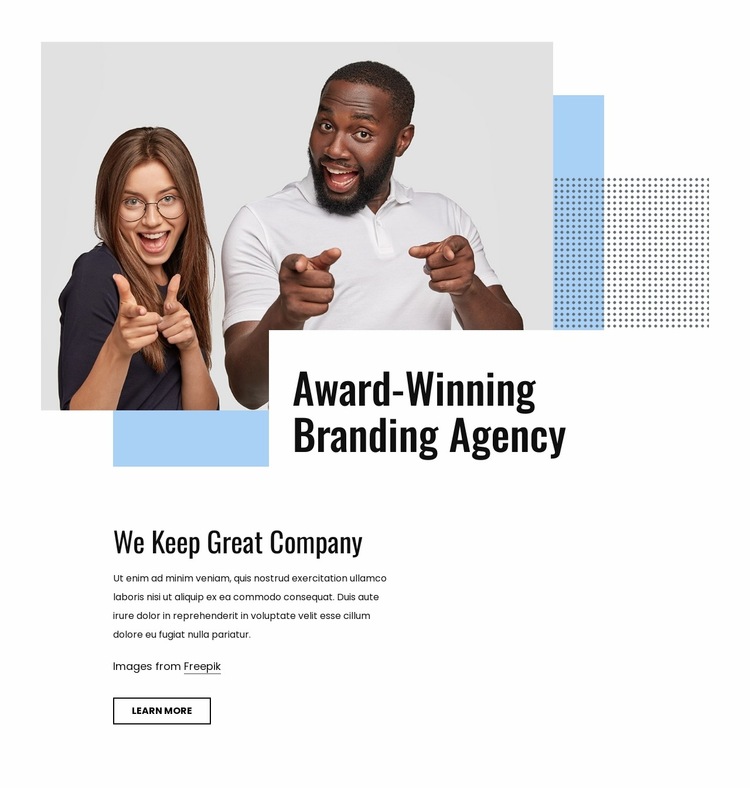Award winning branding agency Website Builder Templates