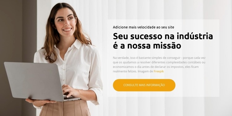 Não é necessário cartão de crédito Design do site