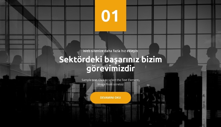 İşimizi pazarlayın Web Sitesi Şablonu