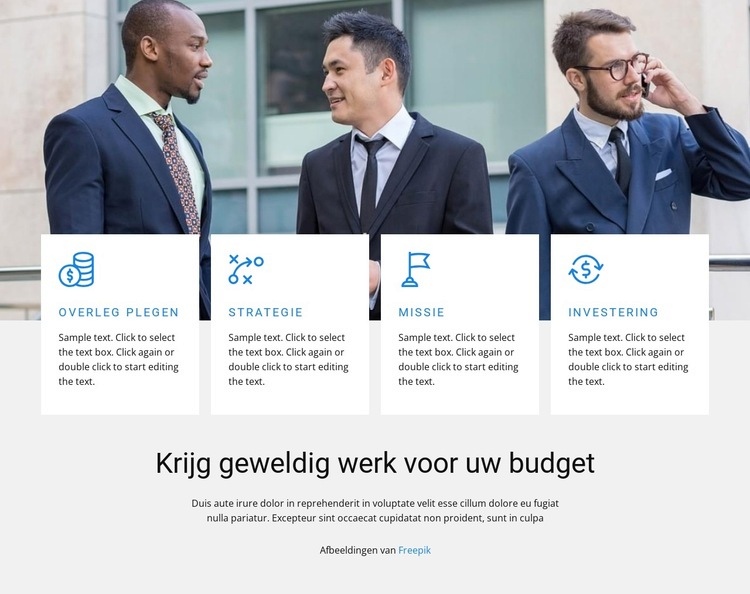 Verkoop alles online Website mockup