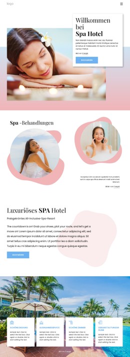 Responsive HTML5 Für Spa Boutique Hotel