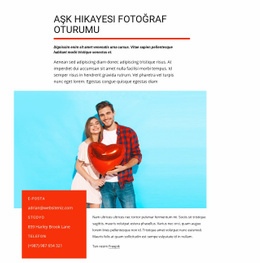 Aşk Hikayesi Fotoğraf Oturumu - Basit HTML5 Şablonu