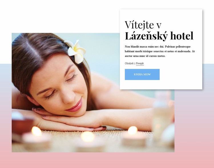 Vítejte v lázeňském hotelu Šablona webové stránky