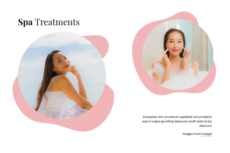 Luxury spa treatments CSS Template