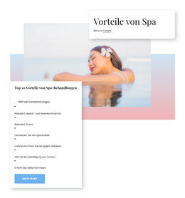 Website-Layout Für Gesundheitliche Vorteile Von Spa