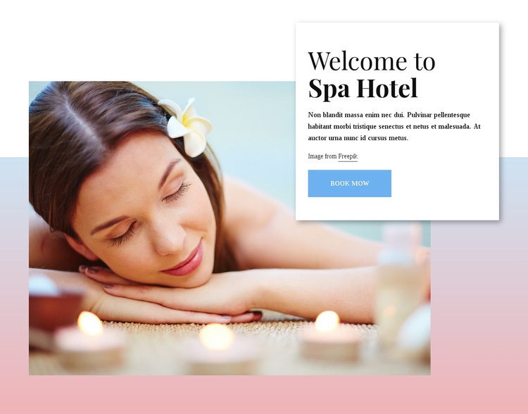Üdvözöljük a spa szállodában Html Weboldal készítő