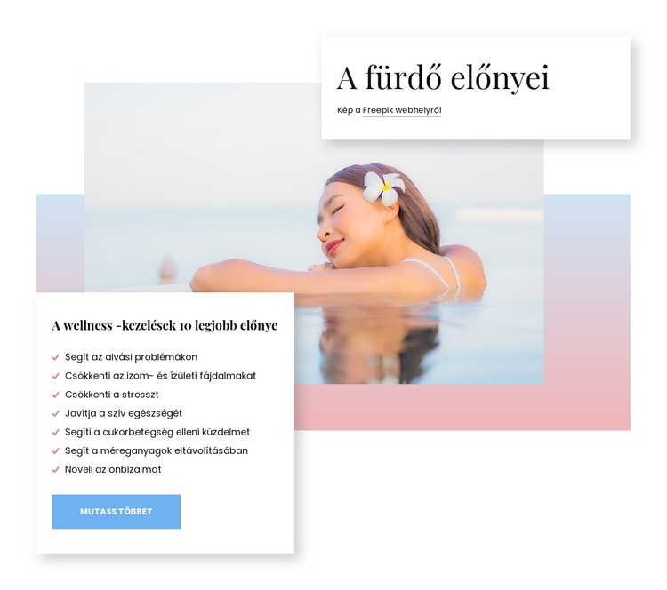 A fürdő egészségügyi előnyei WordPress Téma